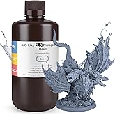 ELEGOO ABS-Like Resin 3.0, Photopolymer Resin UV Curing 405nm, Upgraded ABS 3D Printing Resin, Higher Precision, Lower Shrinkage 3D Resin for LCD/MSLA/DLP 3D Printer, Grey 1000G