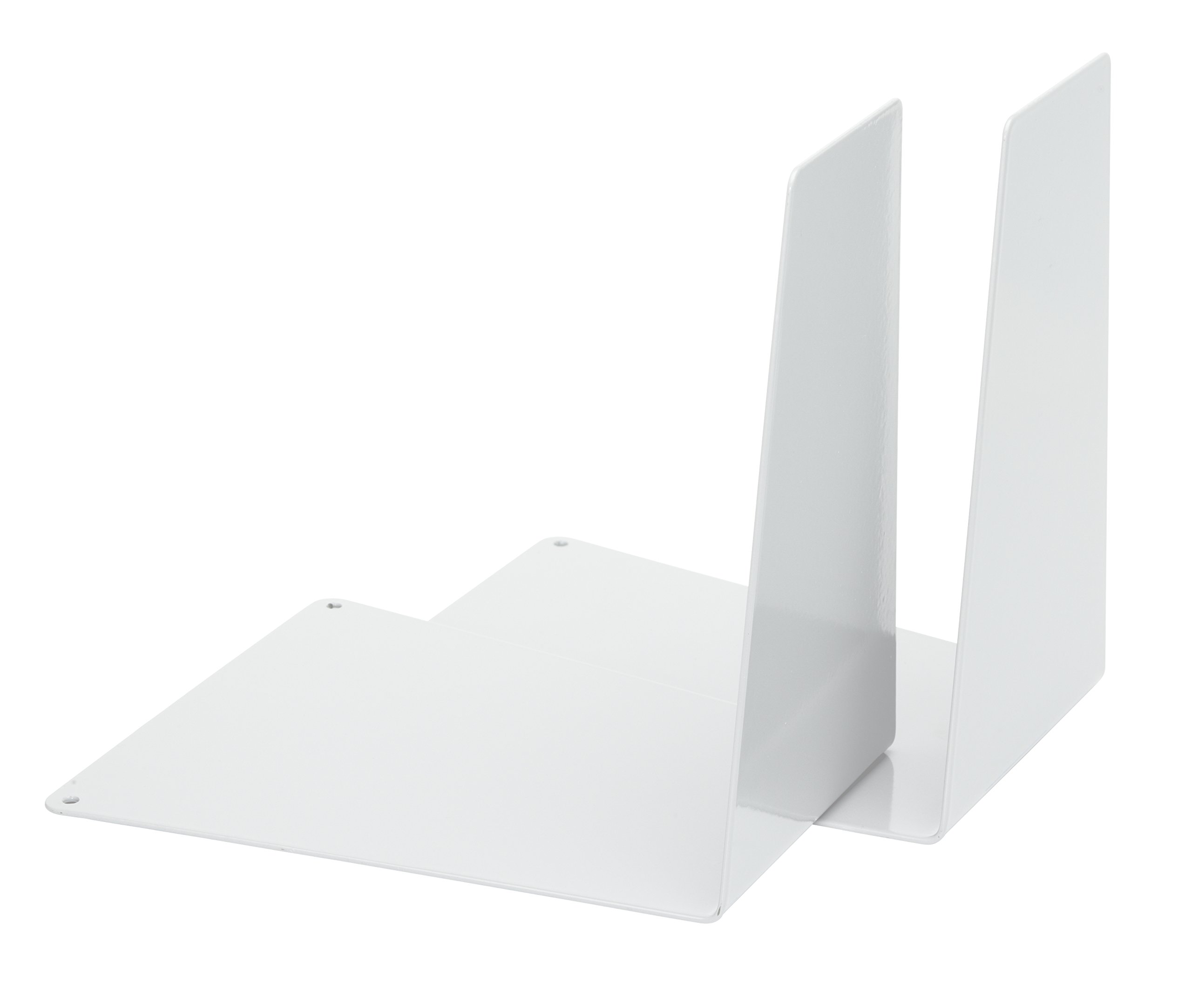 ALCO -Albert 4304-10 - Metal Bookends 120 x 140 x 145 mm Wedge-Shaped 1 Pair White