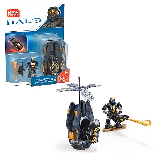 Mega Construx Halo Operation Flood Hunter Drop Pod Micro Action