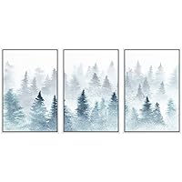 SIGNWIN 3 Piece Framed Canvas Wall Art Abstract Mountain Canvas Prints Home Artwork Decoration for Living Room,Bedroom - 16