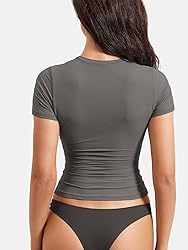 YEOREO Women T Shirt Double Lined Fitted Sweeney