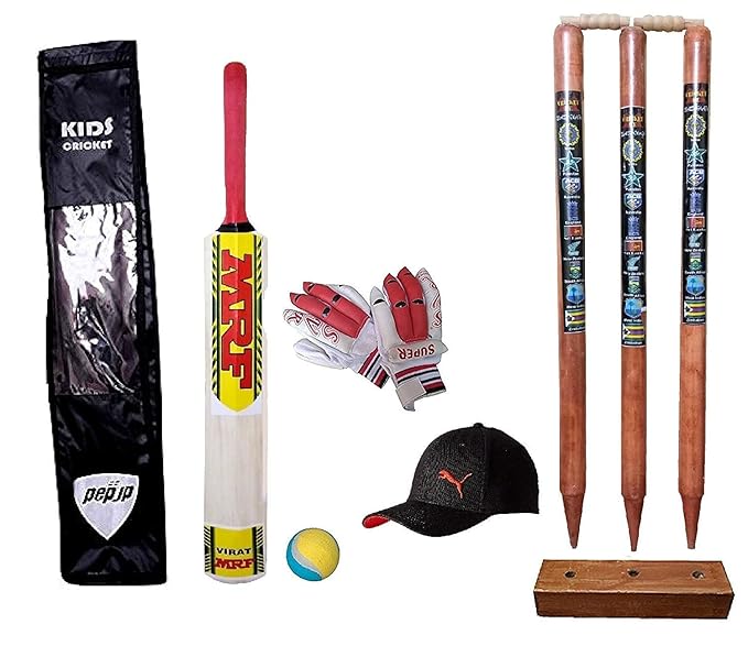 Buy RPM Sports Small Boys Cricket Set, Wooden Cricket Kit with Carry