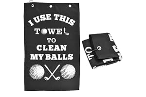 ZUTCOGO Golf Accessories Towel Gifts for Men -Stockig Stuffers for Men Him, Funny Microfiber Towel Cleaning Cloth with Clip for Bags Golf Balls & Clubs, Gifts for Christmas Birthday Valentines Day Fathers Day