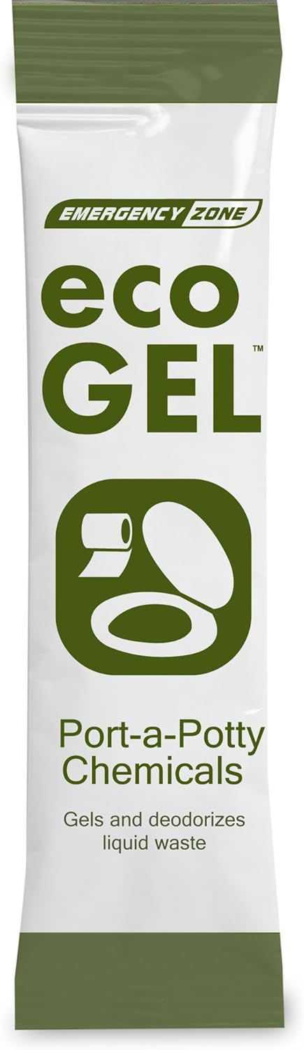 Eco Gel Port-A-Potty and Emergency Toilet Chemicals, Eco-Friendly Liquid Waste Gelling and Deodorizing Powder. Single Pack : Sports & Outdoors