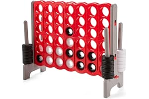 KOTEK Jumbo 4-to-Score Giant Game Set, 3.5 Ft Tall 4-in-a-Row Outdoor Game, Connect Plastic Yard Game for Kids & Adults