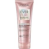 L'Oreal Paris Sulfate Free Bond Repair+ Shampoo, Hair Shampoo with Bond + Amino Acid Complex, Strengthens and Repairs Damaged