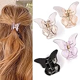 Canitor Hair Clip, Butterfly Cute Hair Claw Clips 1.9" for Thin Hair, 4 Count