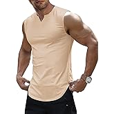 JMIERR Men's Ribbed Tank Tops Knit Sleeveless Workout T Shirt Muscle Gym Fitness Tee