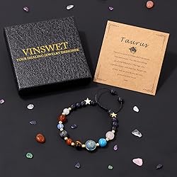 Vinswet Taurus Zodiac Bracelets for Women Men,12