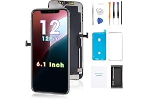 DIYREPAIR Screen Replacement for iPhone 12/12 Pro 6.1', 3D Touch Display Full Repair kit, Digitizer Assembly with Tools Set, Tempered Glass, Instruction