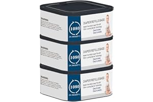 3Pack Jumbo Square Refills Disposal Bags Refill Compatible with Diaper Genie Compact, Classic and Select Pails, with Continuo