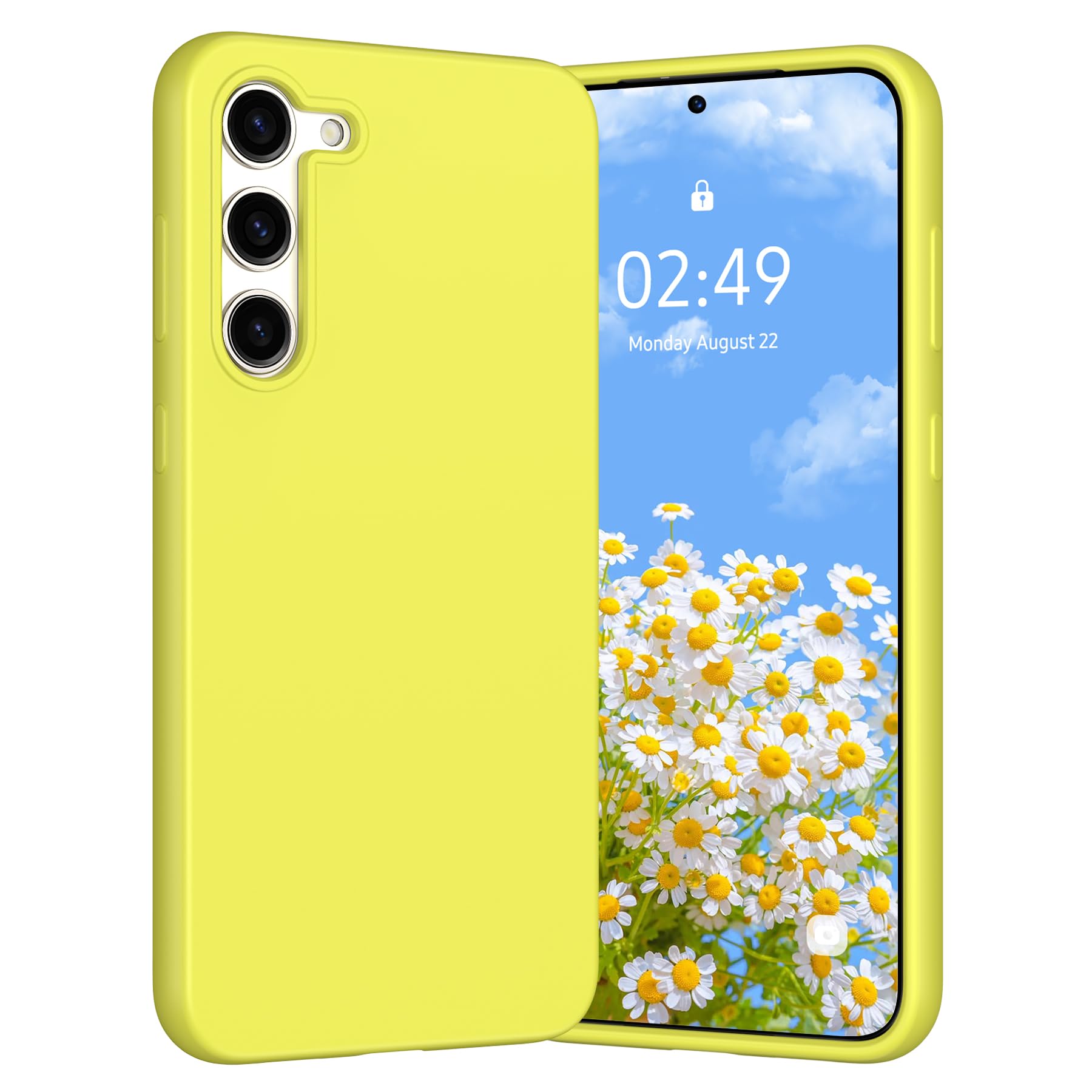 Photo 1 of Meifei for Samsung Galaxy S23 Plus Case, Liquid Silicone Case Dual Layer Hybrid Hard PC Soft Silicone Gel Rubber Slim Shockproof Protective Phone Case for Galaxy S23+/S23 Plus (2023), Yellow
