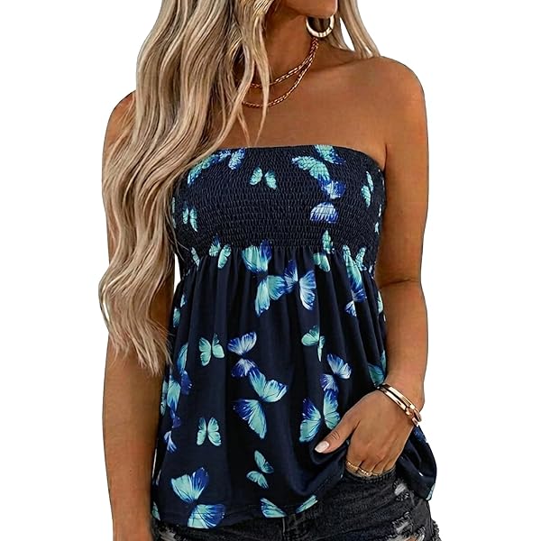 SOLY HUX Women's Plus Size Twist Front Tube Top Strapless Going