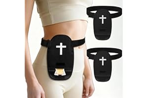 EYOURLIFE 2pcs Ostomy Pouch Cover with Cross Pattern and Adjustable Elastic Belt,Reusable Shower Waterproof Washable Ostomy Bag Guard Cover for Women Men Ostomy Protector Supplies