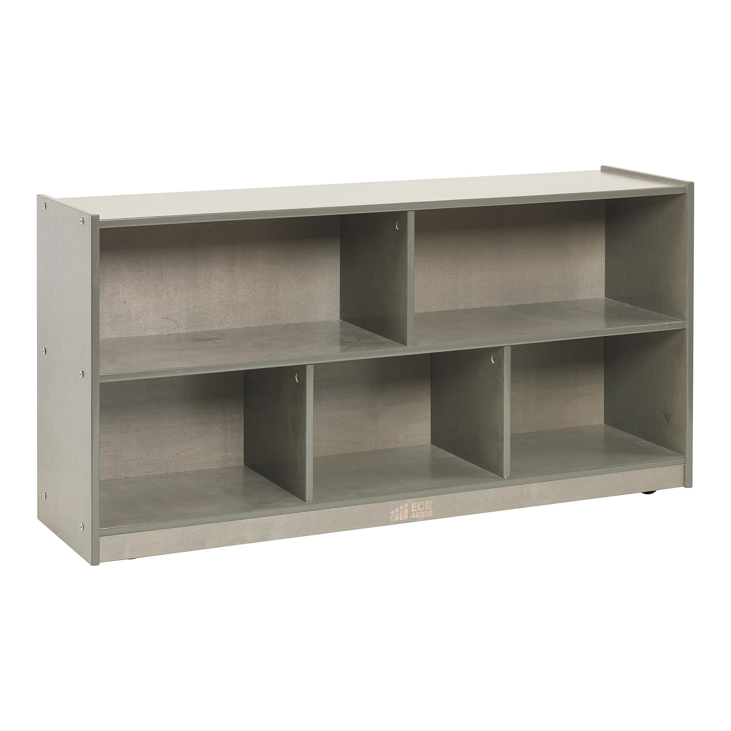 Photo 1 of ECR4Kids 5-Compartment Mobile Storage Cabinet, 24in, Classroom Furniture, Grey Wash