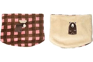 FlapJack Kids Flapjacks - Neck Warmer - Pink Moose/Brown Bear - Youth 3-8Y