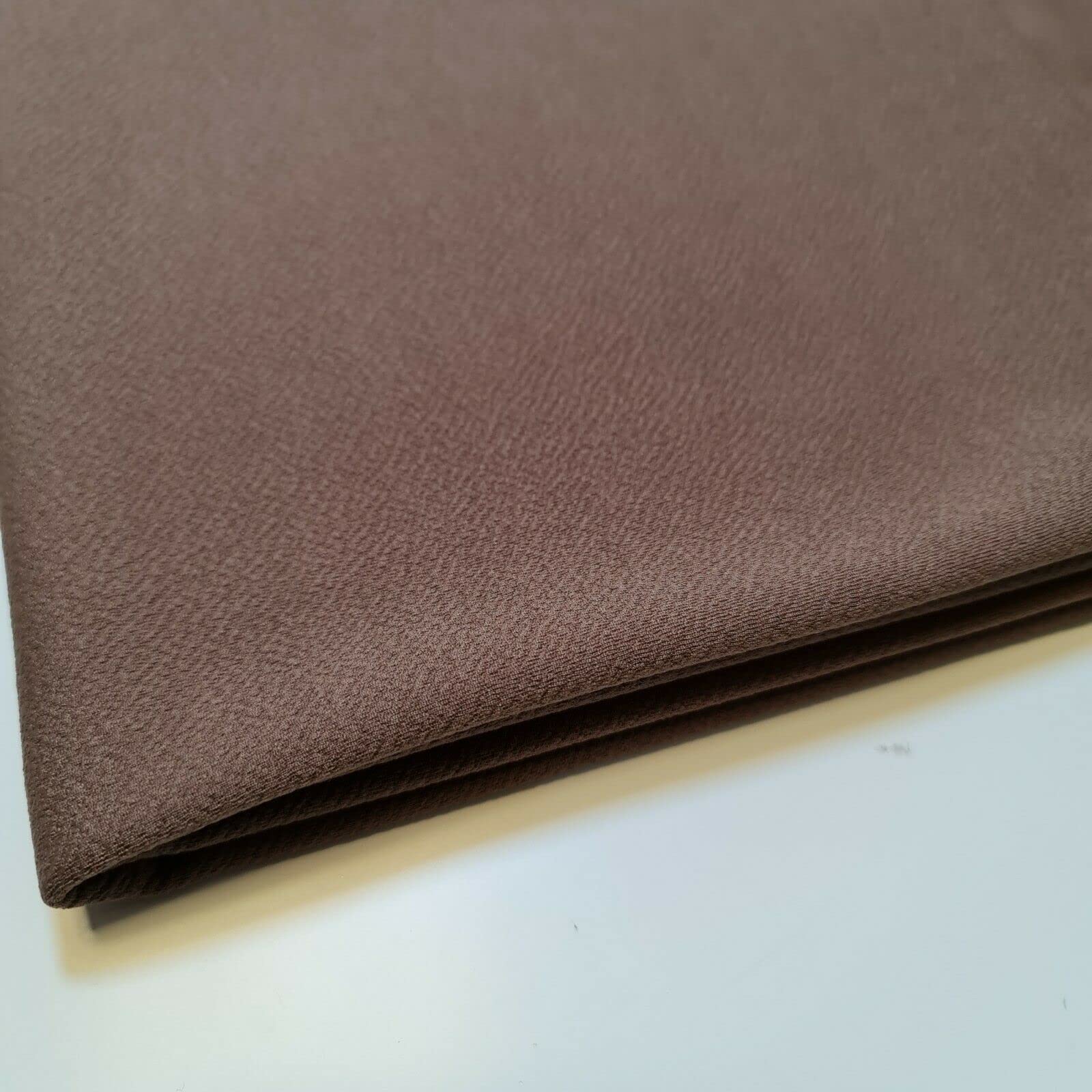 Plain & Printed Scuba Crepe Jersey Stretch Spandex Fabric – Dressmaking Material for Casual & Formal Wear | 58" (150cm) Wide | Sold Per Meter (Pre-Cut Lengths) (Mocha)