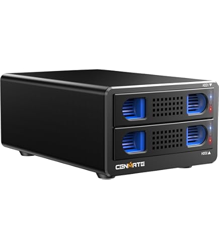 Amazon.com: CENMATE Aluminum 2 Bay Hard Drive Enclosure with