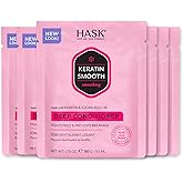 HASK KERATIN Smoothing Deep Conditioner Treatments for all hair types, color safe, gluten free, sulfate free, paraben free - Pack of 6
