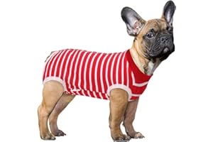 SAWMONG Dog Recovery Suit, Recovery Suit for Dogs After Surgery, Dog Spay Surgical Suit for Female Dogs, Dog Onesie Body Suit for Surgery Male Substitute Dog E-Collar Cone, Red, Small