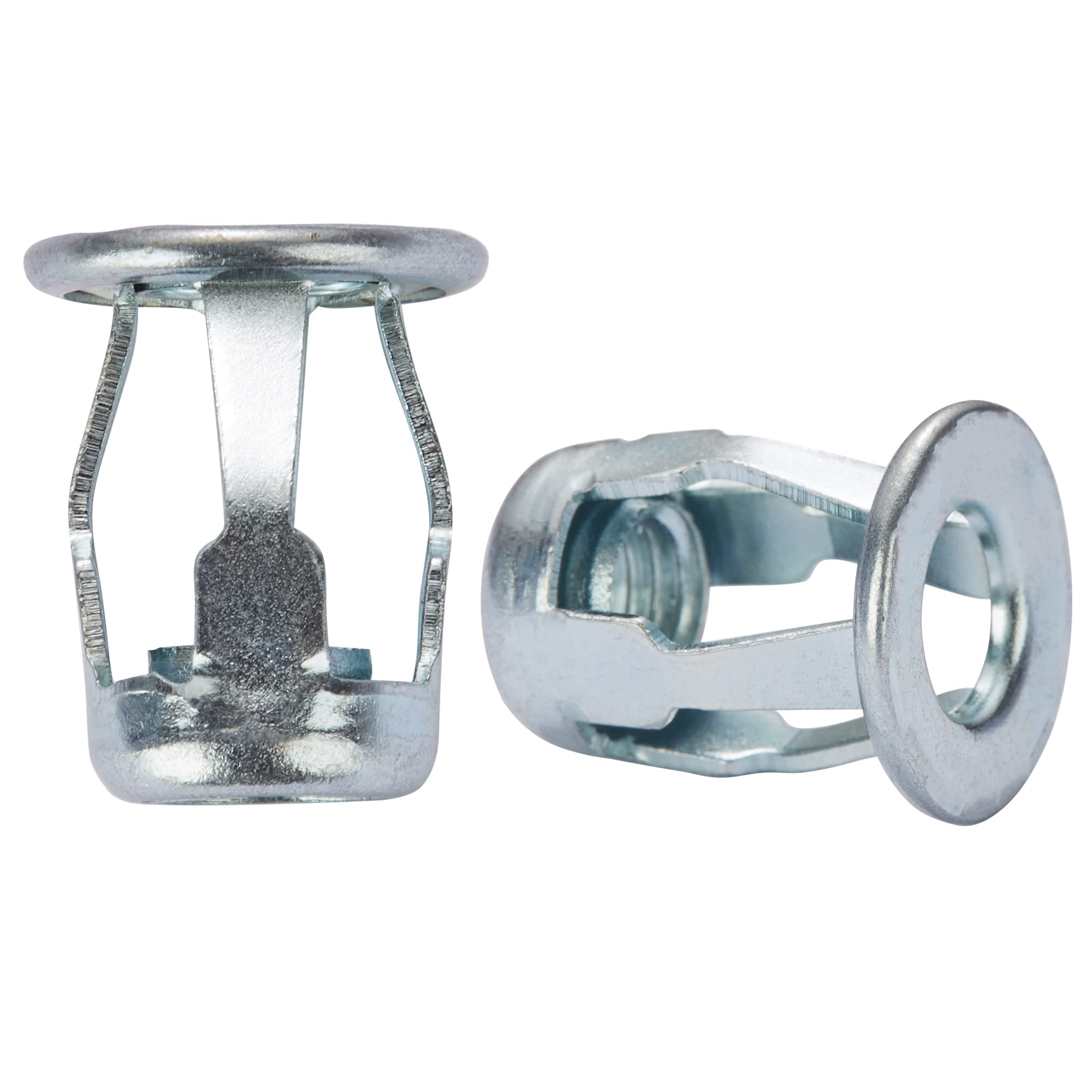 Photo 1 of 12 Pcs M8 Jack Nut Threaded Insert Petal Nuts Nutserts Jacknut Srew Anchor Spider Rivnut Blind for Plastic Polywood Pressboard Hardboard Steel Zinc