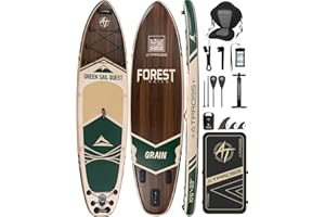 10'6''x33''Inflatable Stand Up Paddle Board, 400lbs Extra Wide Blow Up Paddle Board with Kayak Seat, Premium SUP Accessories 