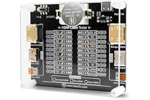 Treedix Cable Tester Board for HDMI Cable Tester Checker 20 LED Light Status Indictor to Check Disorder Short Open and Cross Connection for Standard HDMI Type A, Mini HDMI Type C, Micro HDMI Type D
