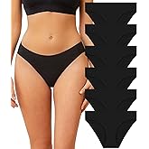 Seamless Underwear for Women Soft No Show Panties Sexy High Cut Invisible Hipster Silky Cheeky Ladies Bikini 6 Pack