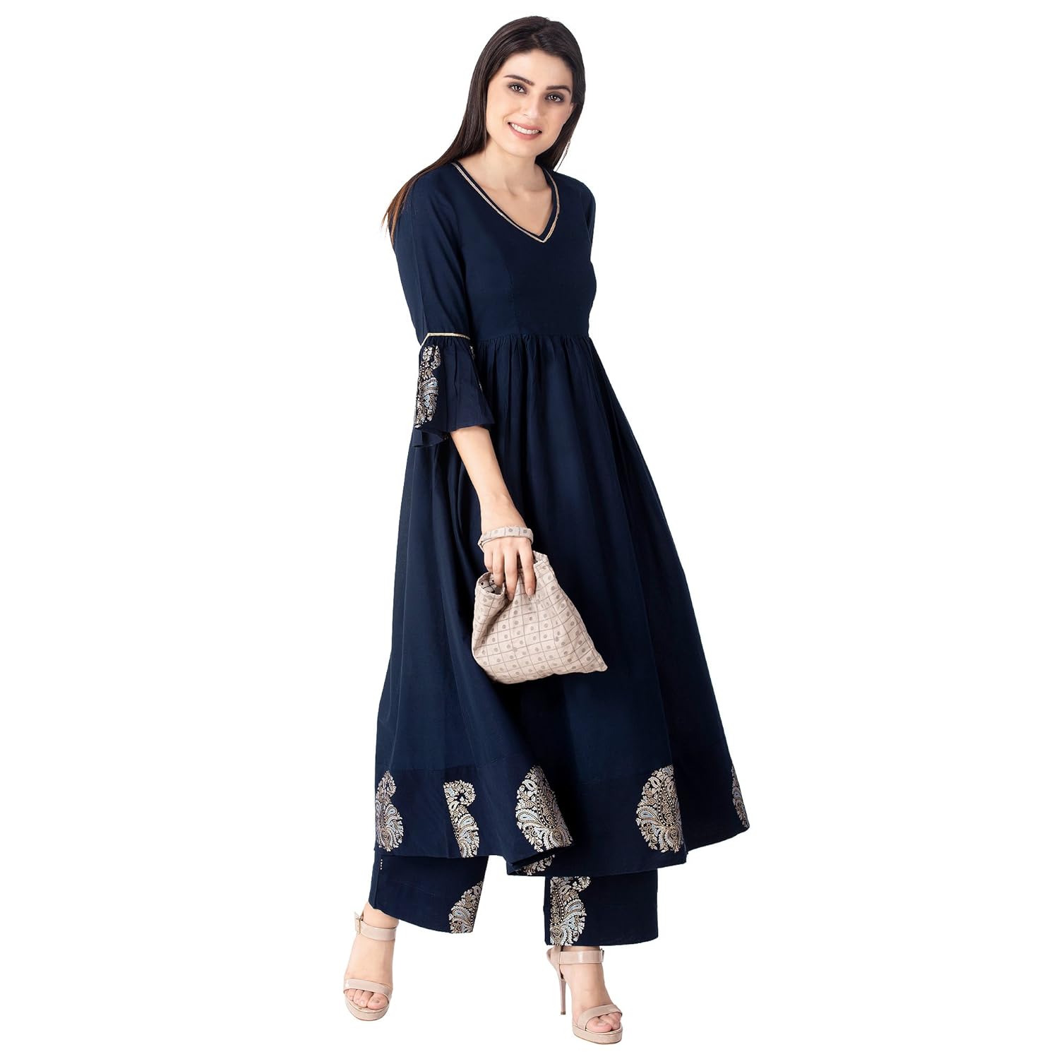 khushal women's cotton kurta with palazo