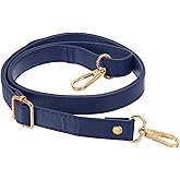 PATIKIL Leather Purse Strap Replacement 51 Inch, Adjustable Shoulder Crossbody Replacement Strap with Gold Hardware, Navy Blue