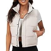 Fengbay Puffer Vest Women Sleeveless Winter Clothing Puffy Cropped Vests Jacket Fall Outfits 2026 Trendy Vest Top