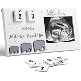 Aosemili Sonogram Picture Frame with Countdown Weeks Ultrasound Photo Frame Display, Pregnancy Announcement Gift First Time Mom to Be Gifts