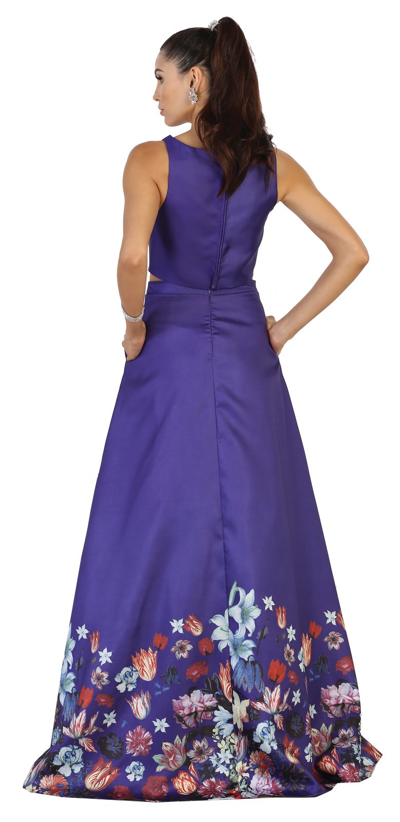 Royal Queen RQ7494 Two Piece Evening Prom Dress (10, Purple)