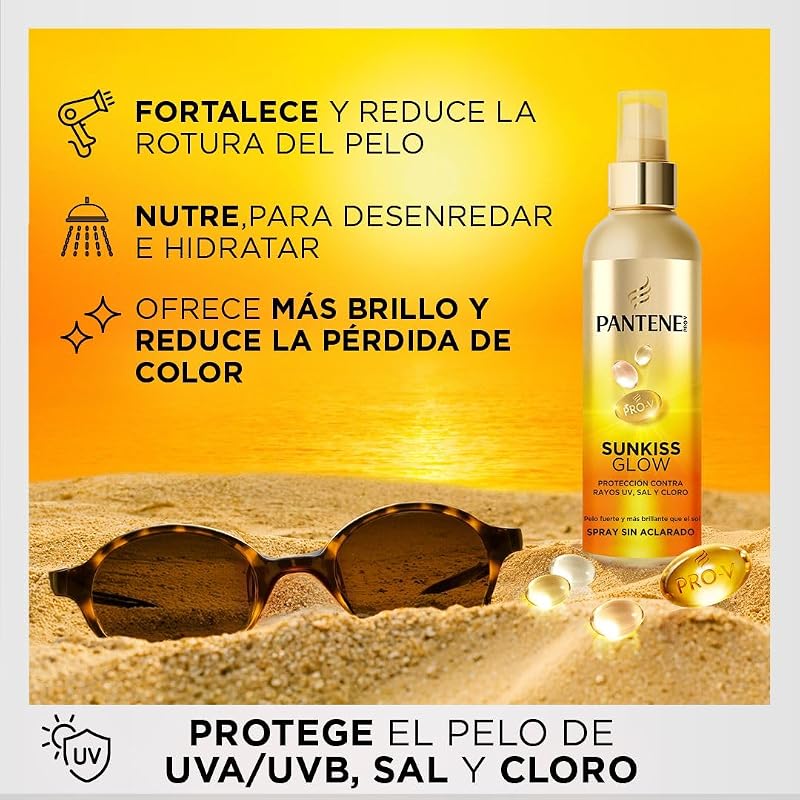 Sunkiss Glow Protector Solar y Térmico, Spray Desenredante 200ml