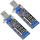 XIITIA 2pcs USB Buck Boost Converter 3.5V-12V to 1.2V-24V DC-DC Adjustable Step Up Step Down Power Supply Module Voltage Regulator 5V to 3.3V 9V 12V 18V 24V