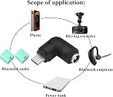 AAOTOKK 90 Degree DC 5.5x2.1mm Female to Micro USB Male Power Adapter 5V 2 Pack view 7