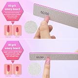 METEOROCK 80/80 Grit Nail File Double Sided 12 Pc Poly Extension Salon Manicure view 2