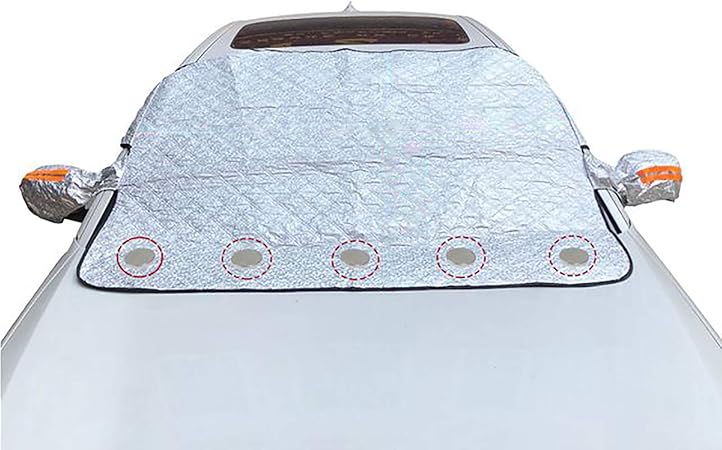 Amazon Co Jp Yinkuu 車フロントガラスカバー 雪対策霜よけフロントカバー 反射ストリップ付き 車用サンシェード 凍結防止カバー 撥水構造 強力磁石防風 霜除け 落葉 積雪 日よけ 遮光断熱 四季用 車 バイク