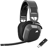Corsair HS80 MAX Wireless Multiplatform Gaming Headset with Bluetooth – Dolby Atmos – Broadcast Quality Microphone – iCUE Compatible – PC, Mac, PS5, PS4, Mobile – Steel Gray