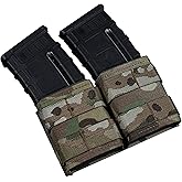 UniPro MG-F-09-CP Dual 5.56 Rifle Quick Release Mag Pouch - MOLLE-Compatible, MC Color, Holds 2 AR M4/M16 Mags, 6.1"x3.5"x1.4"