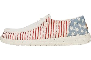 HEYDUDE Wendy Funk Americana Stars, Women’s Shoes, Women’s Slip-on Loafers, Comfortable & Light-Weight