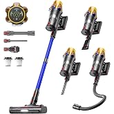 Cordless Vacuum Cleaner, Upgraded 650W 60KPA 70Mins Cordless Stick Vacuum Cleaner with Flexible Hose,Self-Standing,Touch Screen, Anti-tangle Wireless Vacuum Cleaners for Home/Pet Hair/Carpets/Floors
