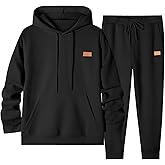 JMIERR Mens 2 Piece Jacquard Sweatsuit Outfits Hoodie Sweatshirt & Joggers Sweatpants Set Tracksuit