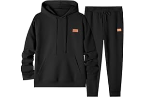 JMIERR Mens 2 Piece Jacquard Sweatsuit Outfits Hoodie Sweatshirt & Joggers Sweatpants Set Tracksuit