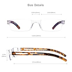 LifeArt Blue Light Blocking Reading Glasses, 2 or
