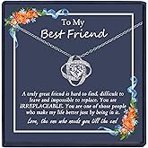 EPIRORA Sterling Silver Cubic Zirconia Love Knot Pendant Necklace for Women, Graduation Birthday Christmas Jewelry Gifts for Friends/Wife/Sister/Daughter/Mom