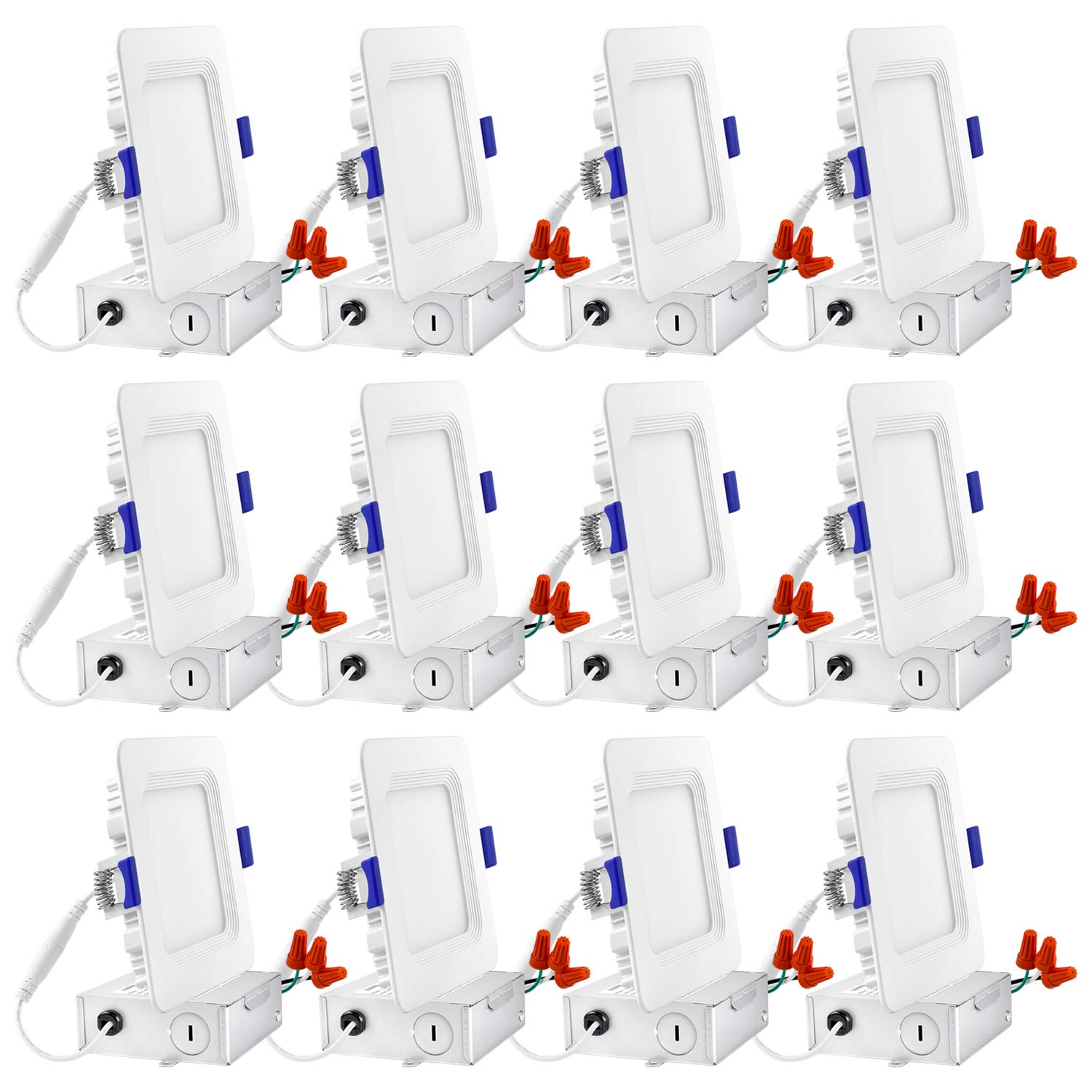 Best 3 In. Square White Recessed Led Gimbal Lighting Kit