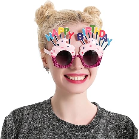 Amazon 面白いハッピーバースデーメガネ 可笑しいコスプレ仮装誕生日パーティーサングラス ユニセックス ジョーク どっきり おもちゃ
