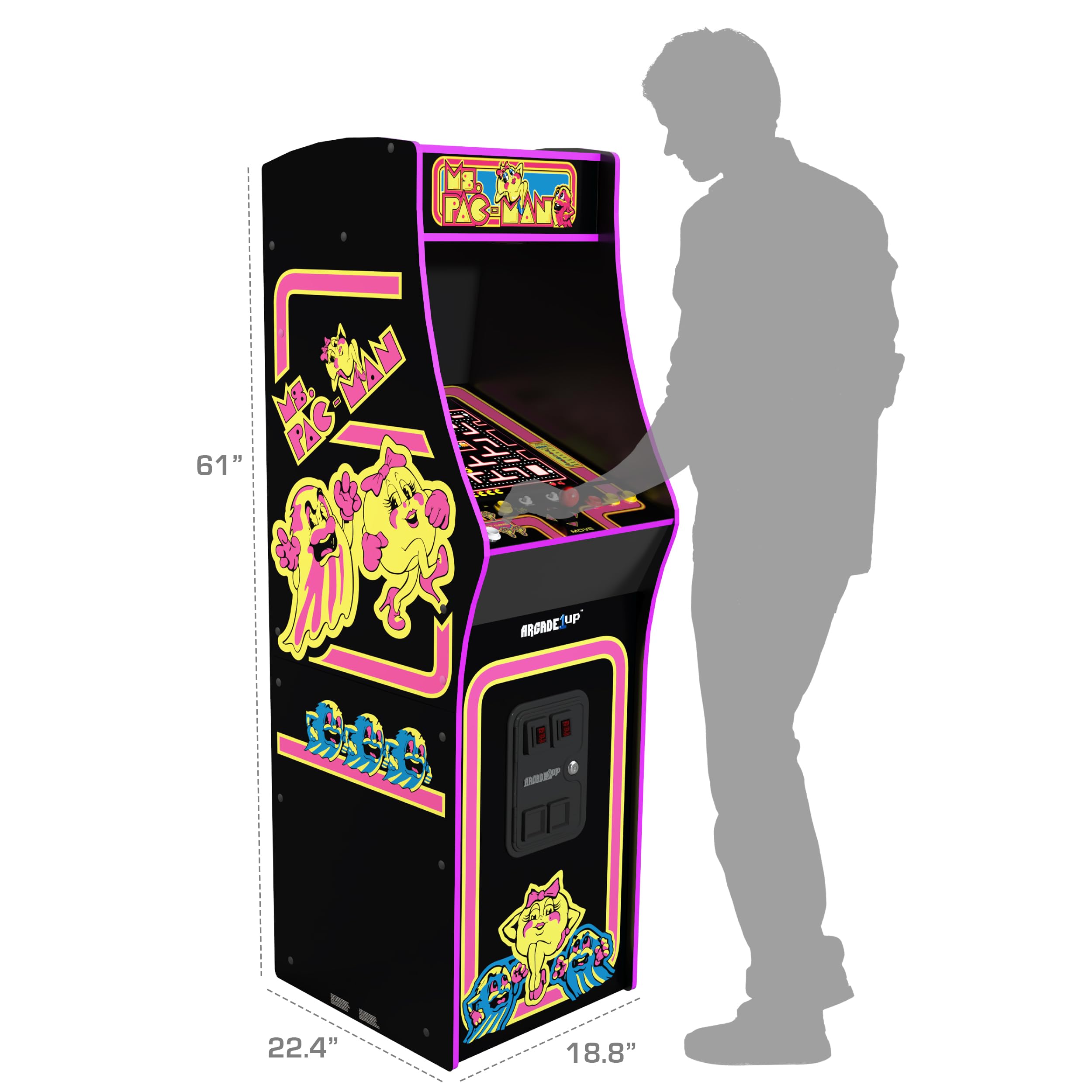 Mua ARCADE1UP Ms. PACMAN Deluxe Black Variant Arcade Machine, built for ...