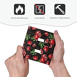 Spshian Light Switch Cover Red Pomegranate Green